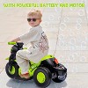6V Bubble Motorcycle Ride-On Toy, 3-Wheel Electric Motorbike with Music, LED Headlights, Forward/Reverse Pedal, Built-in Bubble Machine - 4 of 4