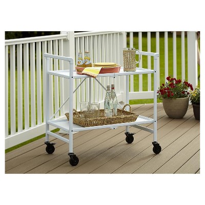 Cosco Indoor - Outdoor Folding Serving Cart - White