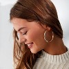 42 Pairs Gold Hoop Earrings Set - Chunky Pearl Statement Hoops for Women, Hypoallergenic Mixed Sizes Multipack for Party & Birthday Gift - 2 of 4