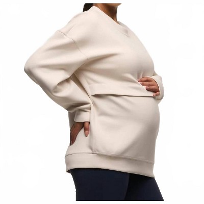 Women's Oversized Feeding Zip Jumper Sweatshirt - Soon Maternity