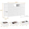 LED TV Stand Dresser with 8-Drawer for 55'' TV, Built-In Power Outlet, Wide Storage Chest with Wooden Top and 22 Adjustable Lighting Modes for Bedroom - 3 of 4