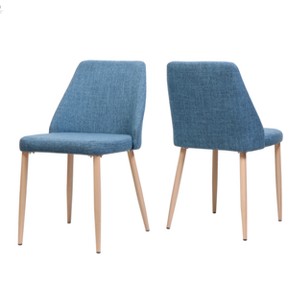Set of 2 Marlee Mid Century Dining Chairs Muted Blue - Christopher Knight Home