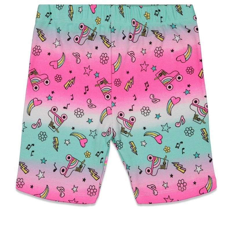 TROLLS Poppy Toddler Girls Ruffled T-Shirt Bike Shorts Set Pink , 3 of 4