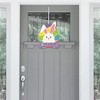 Big Dot of Happiness Hippity Hoppity - Hanging Porch Easter Bunny Party Outdoor Decorations - Front Door Decor - 1 Piece Sign - 2 of 4