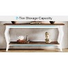 Dexmalle White Vintage French Console Table with Open Storage ,Entryway - 4 of 4