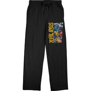 Star Trek TV Series Men's Cartoon Character Passengers Black Sleep Pajama Pants - 1 of 2