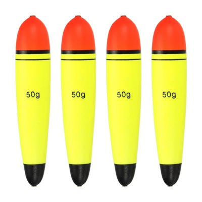 Unique Bargains Hard Abs Push Button Round Fishing Float 50 Pcs : Target