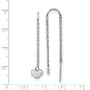 Chisel Stainless Steel Polished with Preciosa Crystal Heart Threader Earrings - 4 of 4