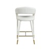 Meridian Furniture,Destiny White Vegan Leather Stool - 2 of 4