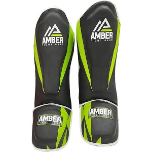 Amber Fight Gear Pro Shin Guards – Lightweight, Durable & Adjustable for Muay Thai, MMA, Kickboxing & Combat Sports. - 1 of 4