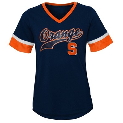 NCAA Syracuse Orange Girls' Short Sleeve V-Neck T-Shirt - XS