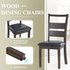 Upholstered Dining Chairs Set of 2, PU Leather Dining Room Kitchen Side Chair, Black - 4 of 4