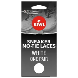 KIWI Sneaker No Tie Shoe Laces - White 1 pair