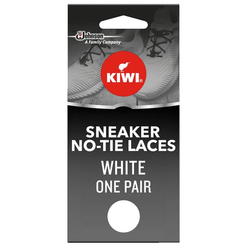 KIWI Sneaker No Tie Shoe Laces - White 1 pair, 1 of 7