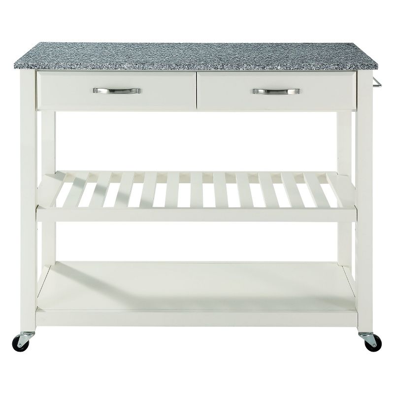 Solid Granite Top Kitchen Cart/Island with Optional Stool Storage - Crosley, 4 of 10