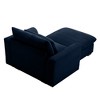 Modular Corduroy Modern Sofa with Storage Ottoman and Deep Cloud-Like Seat for Living Room or Bedroom - 4 of 4