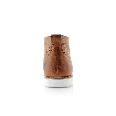 Polar Fox Mens Walker MPX506055 Mid-Top Perforated Casual Chukka Sneaker Boots, in Brown, Size 12 — фото 4