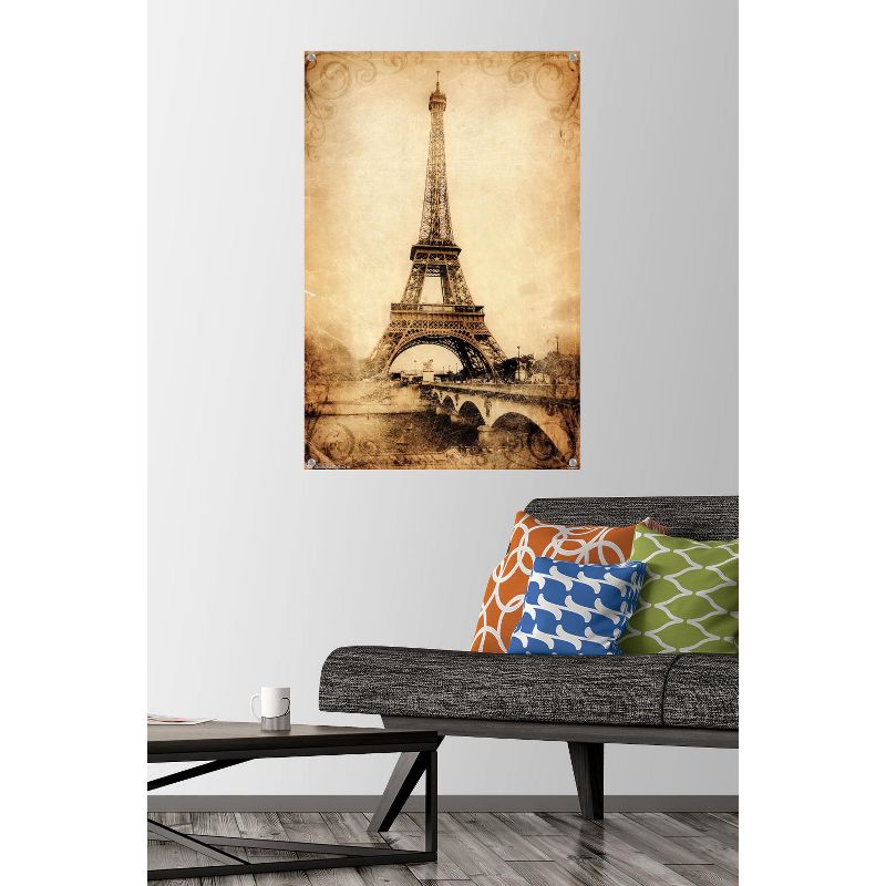Trends International The Eiffel Tower - Rustic Unframed Wall Poster Prints, 2 of 7
