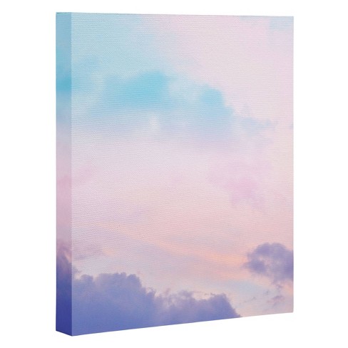Pink and Blue Cotton Clouds Art Board Print for Sale by Trends Shop