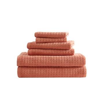 Tommy Bahama Northern Pacific 100% Cotton Terry- 6 Piece- Towel Set  Orange- 6 Pc Towel Set