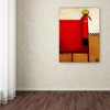 Trademark Fine Art -Daniel Patrick Kessler 'Red Dog With Apple' Canvas Art - 3 of 3