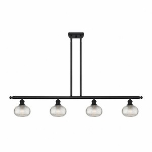 Ithaca - 4 Light Stem Hung Island In Industrial Style-7.5 Inches Tall and 48 Inches Wide - 1 of 1