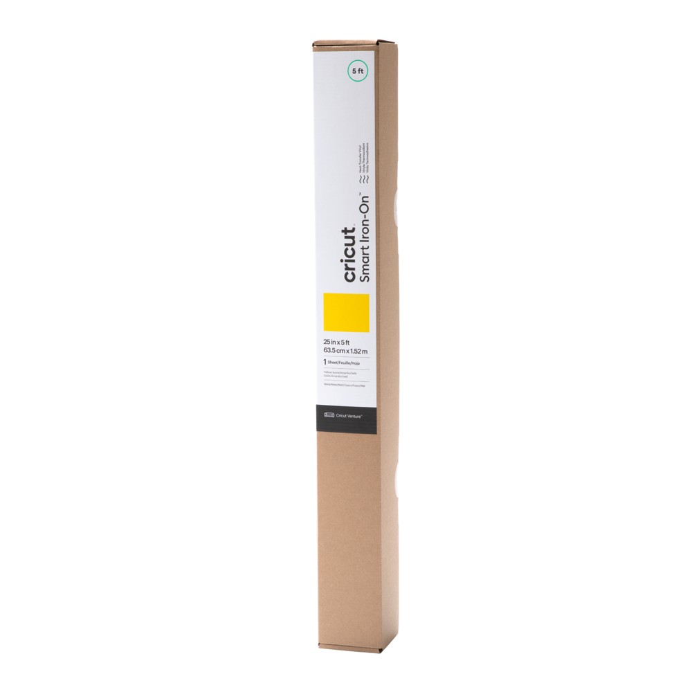 Cricut Venture 5'x25" Smart Iron-On Yellow: Craft Cutting Material, Compatible with Cricut Venture, PET, 25" Width