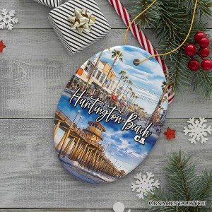 Huntington Beach Heritage Ornament, California Surf Culture Christmas Souvenir and Gift| OrnamentallyYou - 1 of 4