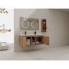 SEVOBAL Bathroom Storage Cabinets Wall Mounted Vanity with Double Sink and Rack Soft Close for Bathrooms, Beige, 47.6"*18.3"*20.5" - 2 of 4