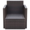vidaXL Armchair Brown Poly Rattan 25.6 x 25.6 x 28.7 in Lightweight - 4 of 4