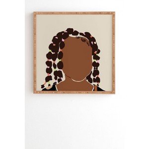 12" x 12" Domonique Brown Black Girl Magic No. 1 Framed Wall Art Bamboo - Deny Designs - 1 of 4