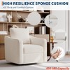 Swivel Accent Chair for Living Room, 360° Rotating Modern Linen Upholstered Armchair - Comfy Ergonomic Backrest Single Sofa for Reading, Bedroom - 4 of 4