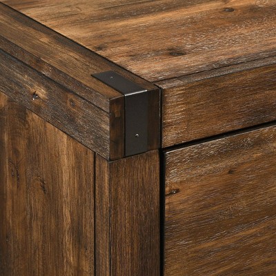 Chestnut Rustic 6-Drawer Dresser with Mirror