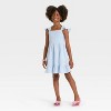 Girls' Sleeveless Solid Woven Dress - Cat & Jack™ - 3 of 3