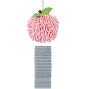 REGALWOVEN Absorbent Quick Drying Solid Decorative Hand Towels for Bathroom 14" x 30"/6" x 6" 2 Pcs - 1 of 4