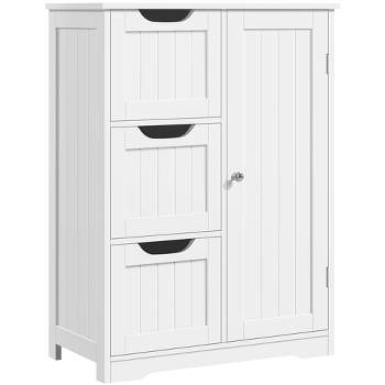 Yaheetech Free-Standing Bathroom Storage Cabinet Floor Cabinet White