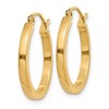 Black Bow Jewelry 2mm, 14k Yellow Gold, Polished Square Tube Hoops, 20mm (3/4 Inch) - 2 of 4