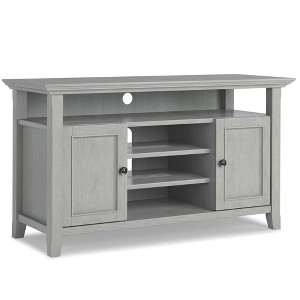 54" Wood TV Media Stand with Two Side Doors, Adjustable Shelves and Cord Management for Living Room and Bedroom - 1 of 4