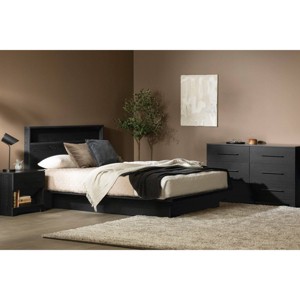South Shore Primo 6 Drawer Double Dresser Black Oak - 1 of 4