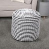?Vynxaria River Water-Resistant Handcrafted Cylindrical Pouf ¨C Stylish & Durable Seating - 2 of 4