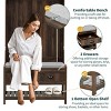 Entryway Hall Tree Bench with Coat Hooks & Drawers, 3-in-1 Multi-Functional Mudroom Storage Organizer, 34"W × 69"H-3irtyhousy - 3 of 4