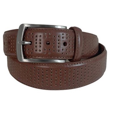 Snake Eyes Perforated Leather Stretch Belt