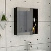 GlasFlength Decorative Wall Mirrors Wall Art Bathroom Decor Cabinet Wall Mount Vanity Medicine with Mirror for Bathroom, Black, 5.4"*17.7"*19.5" - 2 of 4