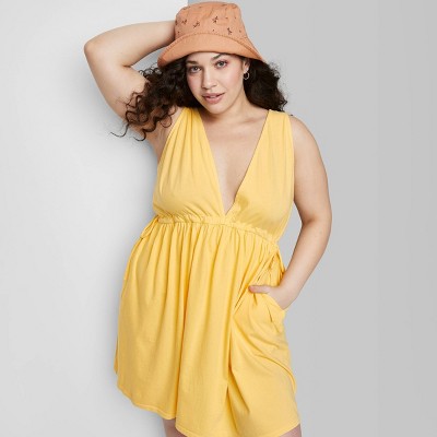 wild fable yellow tie dye dress