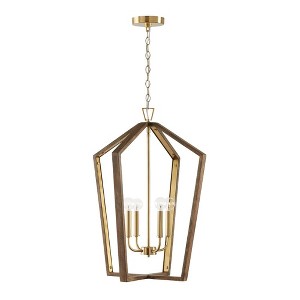 Capital Lighting Maren 4 - Light Pendant in  Nordic Wood/Matte Brass - 1 of 3