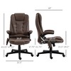 6 Point Vibrating Massage Office Chair with Heat, Microfiber High Back Executive Office Chair with Reclining Backrest, Padded Armrests and Remote - 3 of 4