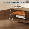 Mid-Century Modern TV Stand for TVs Up to 80 Inches, 70" Fluted Entertainment Console with Storage Cabinet - 4 of 4