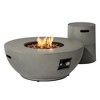 36" Propane Gas Fire Pit Table 2-Pieces, 50000 BTU Round Steel Fire Pit with Tank Holder for Outside Patio Deck Garden Backyard- Grey - 2 of 4