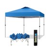 Captiva Designs 10’ x 10’ Outdoor Pop-Up Canopy Tent - Portable Sun Shelter for Camping & Events (Blue) - 2 of 4