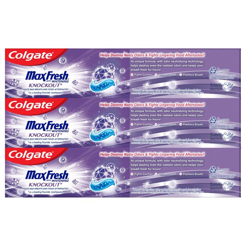 Colgate Max Fresh Toothpaste Knockout - 6.3oz/3pk, 2 of 7